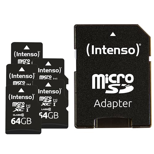 Intenso Premium microSDXC 5X 64GB Class 10 UHS-I Speicherkarte inkl. SD-Adapter, schwarz: Amazon.de: Computer & Zubehör