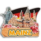 Mainz Germany 3D-Kühlschrankmagnet aus Holz, Stadt, Reise, Souvenir, niedliche Kühlschrankaufkleber, Dekoration für Zuhause, Küche