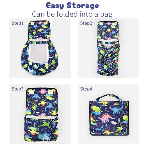 Image of Baby Car Seat Cover, Windproof Carseat Cover for Infant Boys, Infant Breathable Carseat Canopy, Compatible with Most Baby Car Seat, Dinosaur
