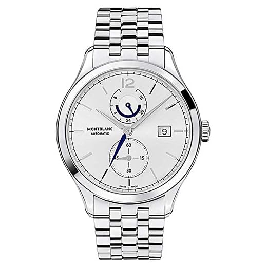 MONTBLANC Män 43 mm stål armband och fodral automatisk krokodil klocka 112648