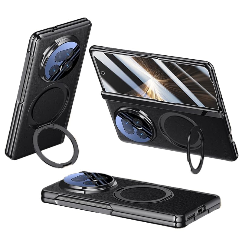 Coque Honor Magic V5 antichoc en cuir avec béquille pour visionnage vidéo
