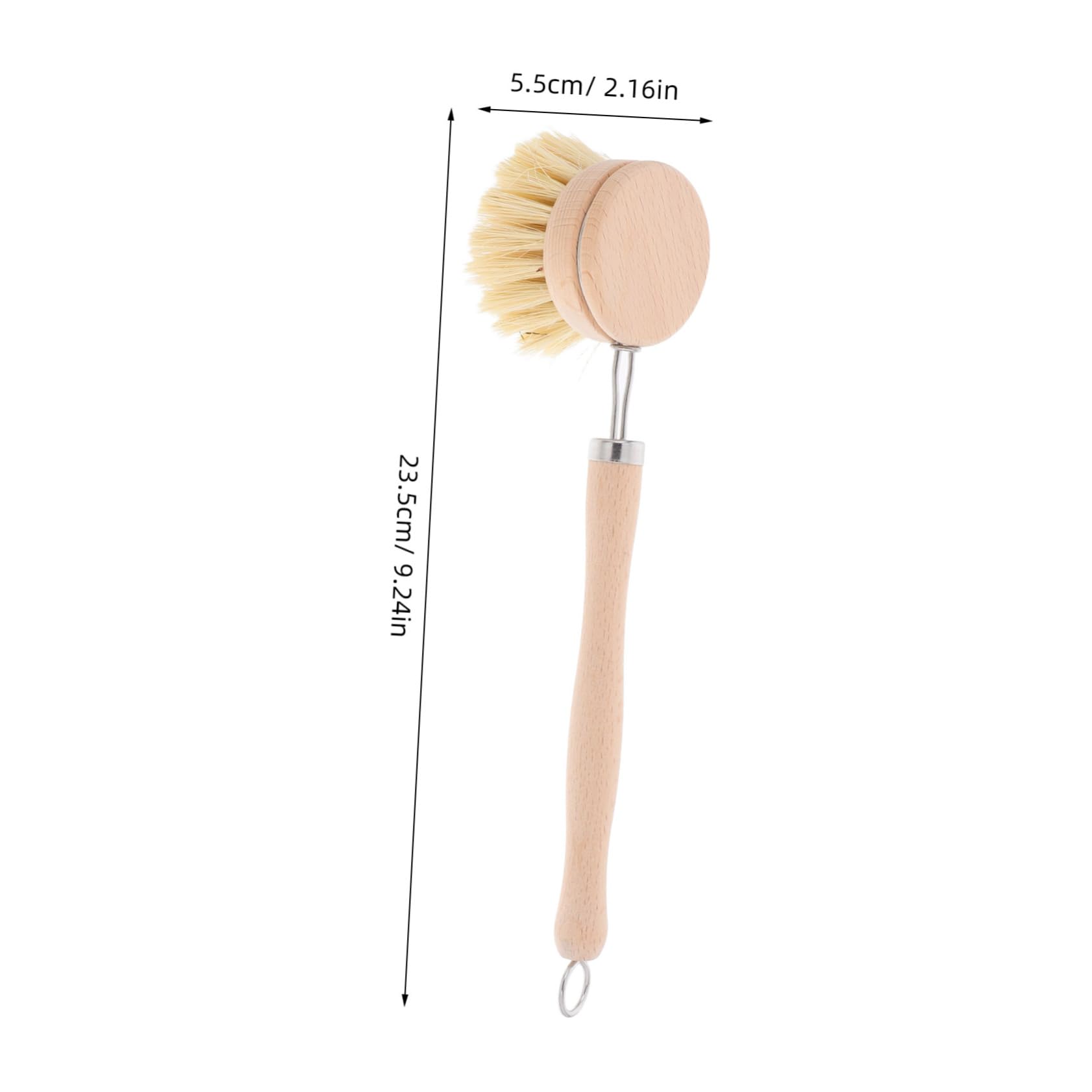 Ciieeo Natural Sisal Bristle Dish Brush Long Wooden Handle Multi-Purpose Cleaning Brush for Kitchen