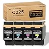 Cartuchos de tóner C320 C325 de capacidad extra alta con nuevo chip 006R04820 006R04821 006R04822 006R04823 Reemplazo para tóner de impresora Xerox C320 C325 (paquete de 4)