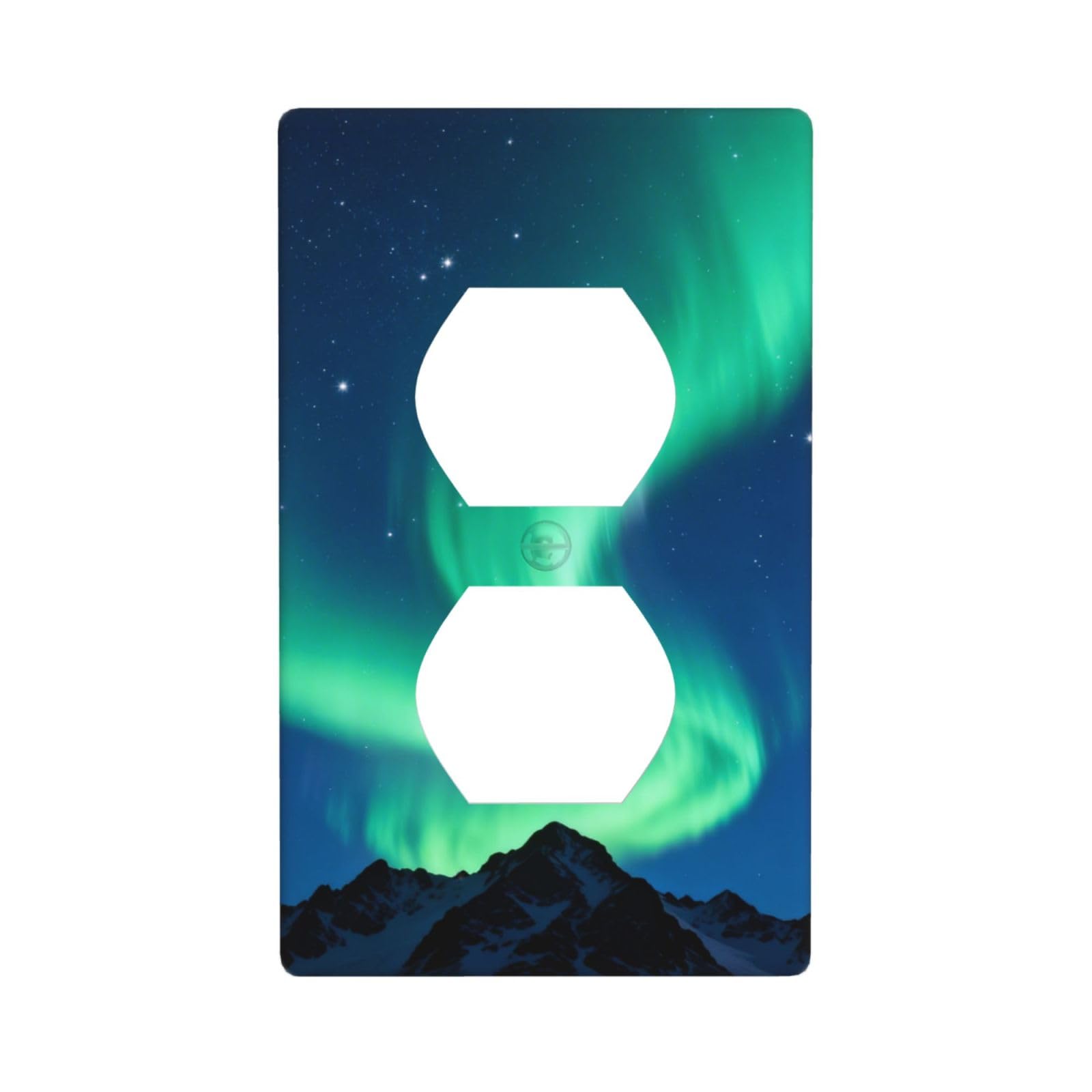 Aurora Night Sky Decorative Switch Plate Cover-Unbreakable Polycarbonate Wall Plate for Home Office, 1 Gang with Screws