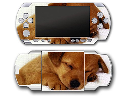 Dog Golden Retriever Puppy Sleeping Cute Video Game Vinyl Decal Skin Sticker Cover for Sony PSP Playstation Portable Original Fat 1000 Series System