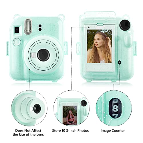 Funda transparente con brillo compatible con Instax Mini 12 miniatura 4