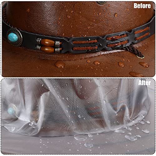Image of Funtery Cowboy Hat Cover Rain Dust Plastic waterproof Hat Protectors for Storage Keep from Rain Snow