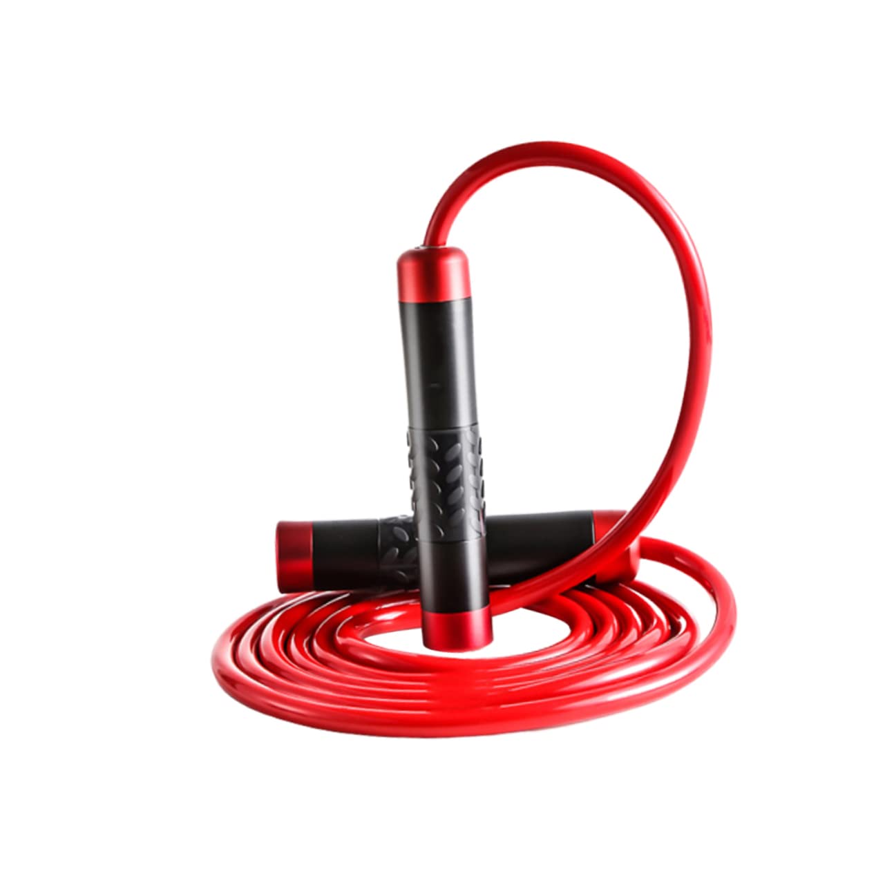 POPETPOP Aluminum Alloy Handle Weighted Jump Rope for Fitness Training Skipping Rope for Men and Women for Home Gym and Outdoor Workouts Red Color