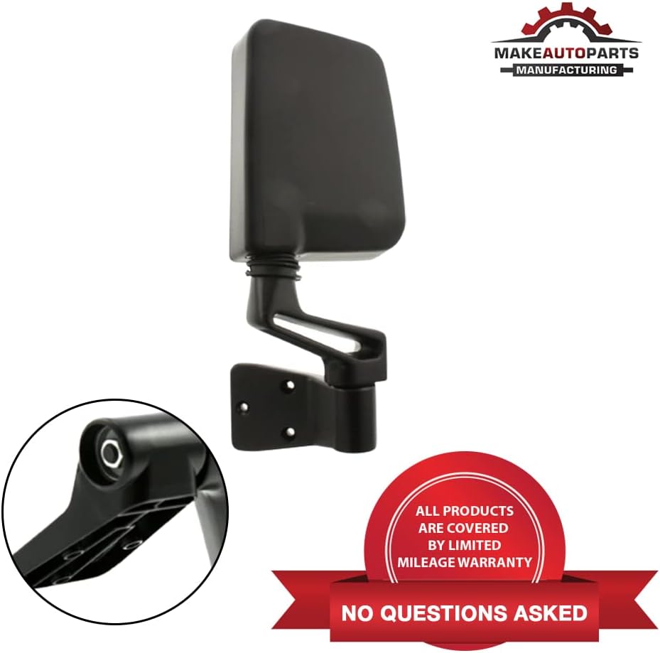 Front Driver Left Side Door Mirror Paintable For Jeep Wrangler YJ 1987 88 89 90 91 92 93 94 95 96 97 98 00 01 2002 - CH1320102