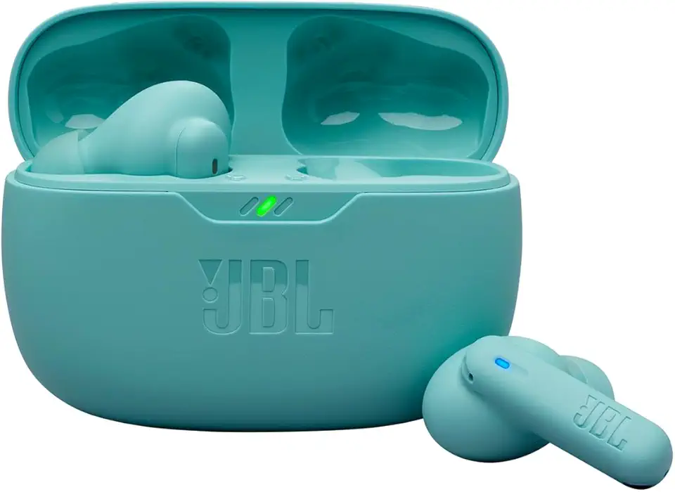 JBL, Fone de Ouvido Sem Fio, JBL, Bluetooth, Wave Beam 2, Intra Auricular, Sem Fio, Resistente À Água e Poeira - Azul
