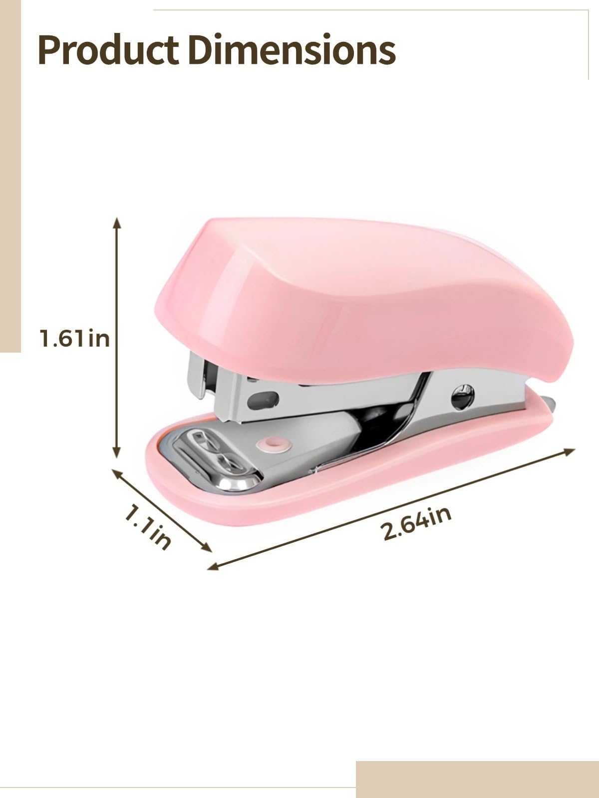 Cucitrice da scrivania con levapunti, mini cucitrice rosa include 830 punti, piccole dimensioni 2,6 x 1,1 x 4,1 cm, perfetta per ufficio o scuola