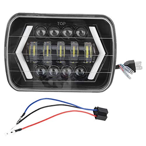 EBTOOLS pour jeep cherokee xj pour jeep cherokee xj Lampe avant carrée en aluminium de phare de voiture de 300W 7in LED pour Jeep Wrangler cherokee xj faros, faros led toyota pour Jeep Wrangler