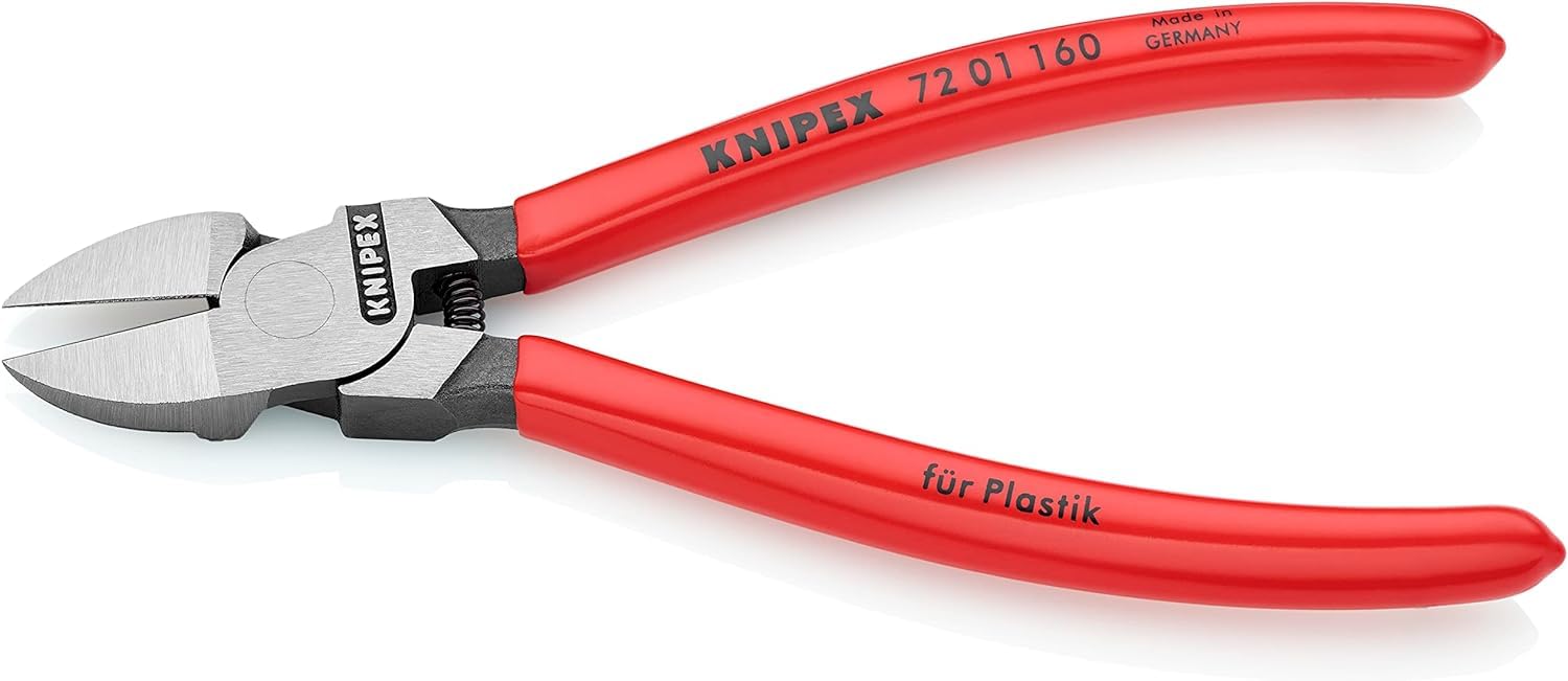 Knipex Pinces coupantes de côté pour plastique gainées, 72 01 160 | En plastique 160 mm