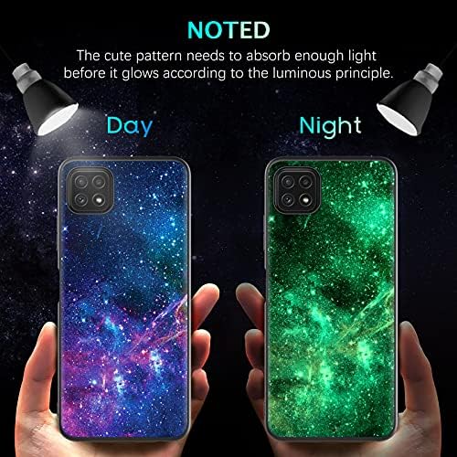 BENTOBEN Samsung A22 5G Case, Shockproof Slim Flexible Bumper Protective Phone Case Cover for Samsung A22 5G, Nebula Galaxy Pattern Silicone Phone Case for Women Men Boy Girl Purple