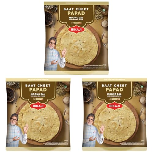 Image of Bikaji Papad Baat Cheet 1kg (Pack of 3)