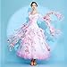 ZYDANC Professional Ballroom Dance Dress Elegant Waltz Tango Competition Dancewear Foxtrot Flamenco Dance Outfit,White,M