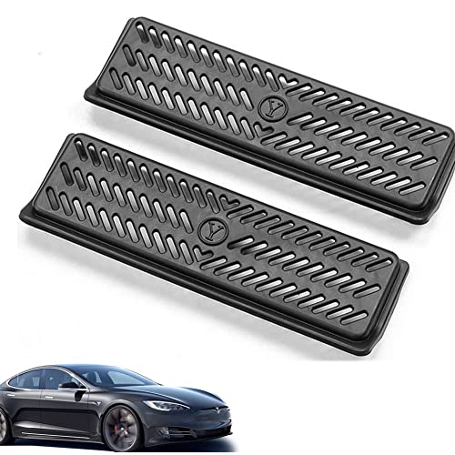 Grille d'aération Tesla ModèLe 3,Grille de Ventilation avec Tesla Model Y 2022 accessoires,Grille Aeration Rectangulaire,pour La Sortie d'air sous Le SièGe Et Le Climatiseur ArrièRe,Noire,2 Pièces Cover