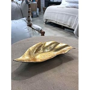 Modern Day Accents 4405 Metalico Hoja Tray, Bowl, Bronze and Gold Decor, Home Decor, Office Decor, Kitchen Counter Decor, Fruit Bowl, Tabletop, 18" L Modern Day Accents 4405 Metalico Hoja Tray Bowl Bronze and Gold Decor Home Decor Office Decor Kitchen Counter Decor Fruit Bowl Tabletop 18 L