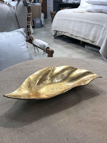 Modern-Day-Accents-4405-Metalico-Hoja-Tray-Bowl-Bronze-and-Gold-Decor-Home-Decor-Office-Decor-Kitchen-Counter-Decor-Fruit-Bowl-Tabletop-18-L Modern Day Accents 4405 Metalico Hoja Tray Bowl Bronze and Gold Decor Home Decor Office Decor Kitchen Counter Decor Fruit Bowl Tabletop 18 L