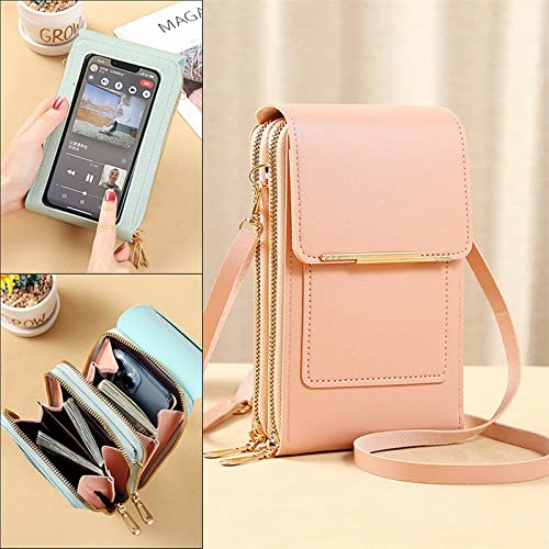 Anti-theft Leather Bag, Phone Crossbody Bags for Women, Touchscreen Phone Wallet PU Leather Crossbody Bag2