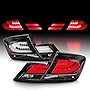 AmeriLite Black LED Bar Replacement Brake Tail Lights Set For 13-15 Honda Civic 4 Door - Passenger and Driver Side
