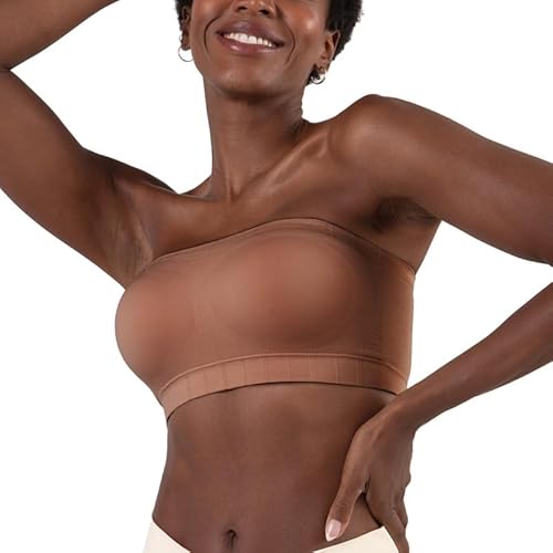 Truekind Wireless Strapless Bra, Bandeau Bra, Small to Plus Size Strapless Bras for Women, Tube Top