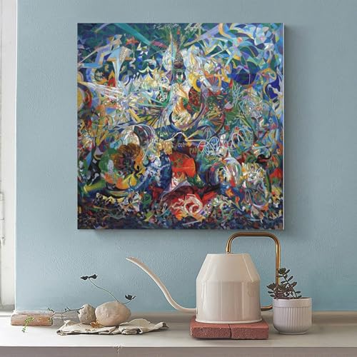 Poster Joseph Stella Coney Island | Impression sur toile encadrée 61x61 cm - 2