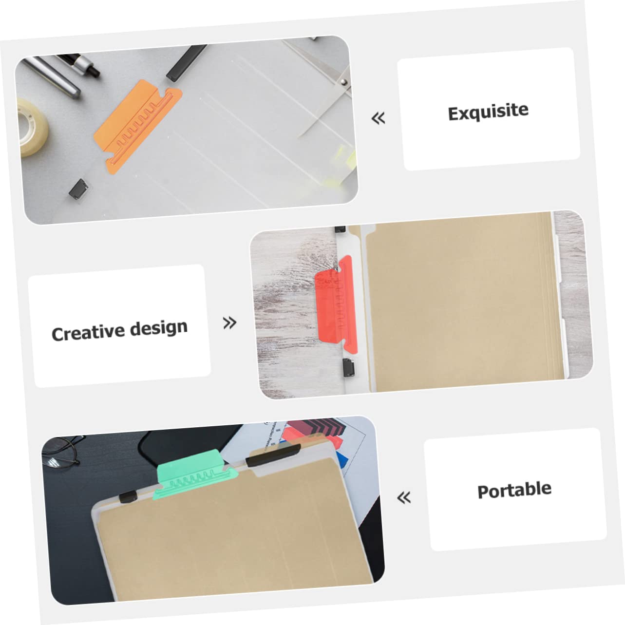 NUOBESTY 5 Set Di Etichette Per Cartelle Sospese Linguette Per Cartelle Sospese Facili Da Riporre Organizer Leggeri E Compatti Inserti Per 40 Pezzi * 5