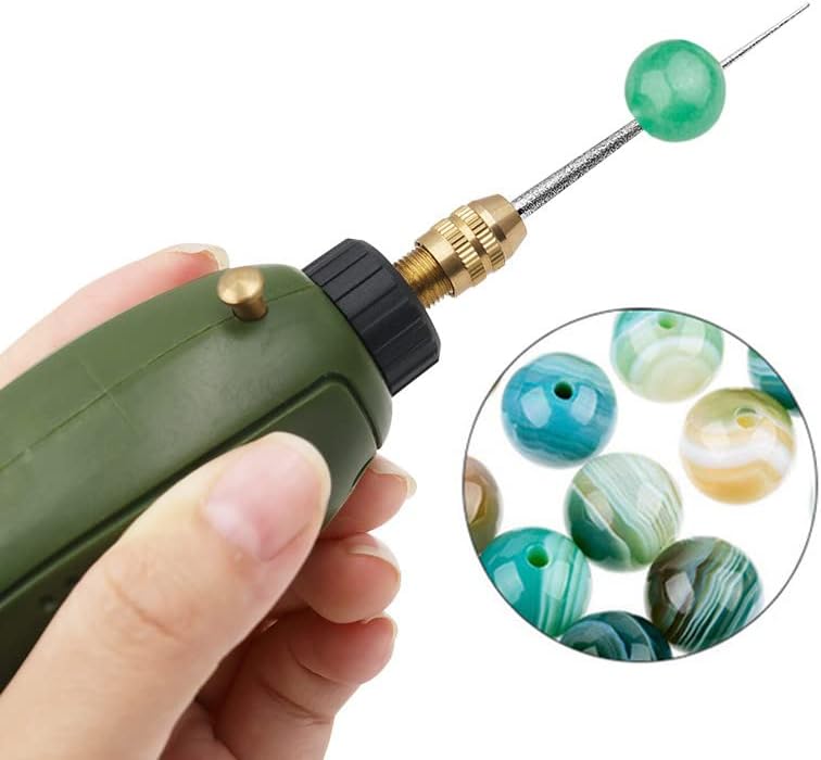 Miniatura 3 de Beeiee Juego de puntas de escariador de cuentas de diamante, cabeza de molienda de diamante, puntas cónicas para tallar rebabas (2, A)