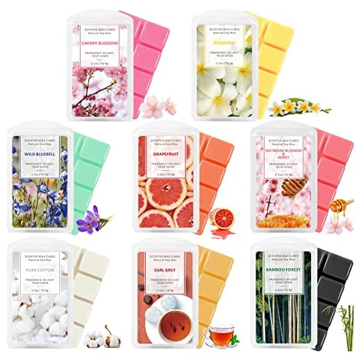 LA BELLEFÉE Scented Wax Melts,Cube Wax Melts,Floral Wax Melts,Candle Wax Warmer Melts,Wax Cubes for Home, Scented Natural Soy Wax Cube,8X 2.5 oz