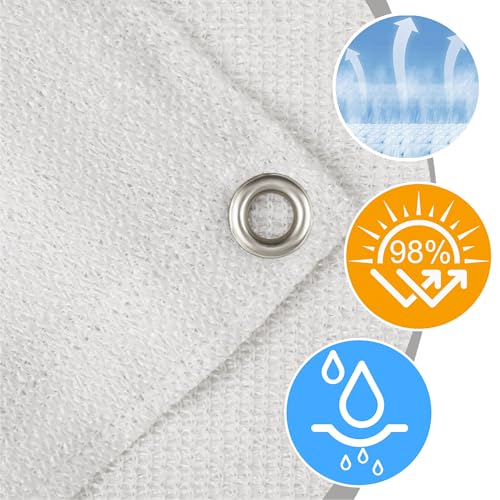 Voile d'ombrage résistant en toile respirante avec oeillets brun