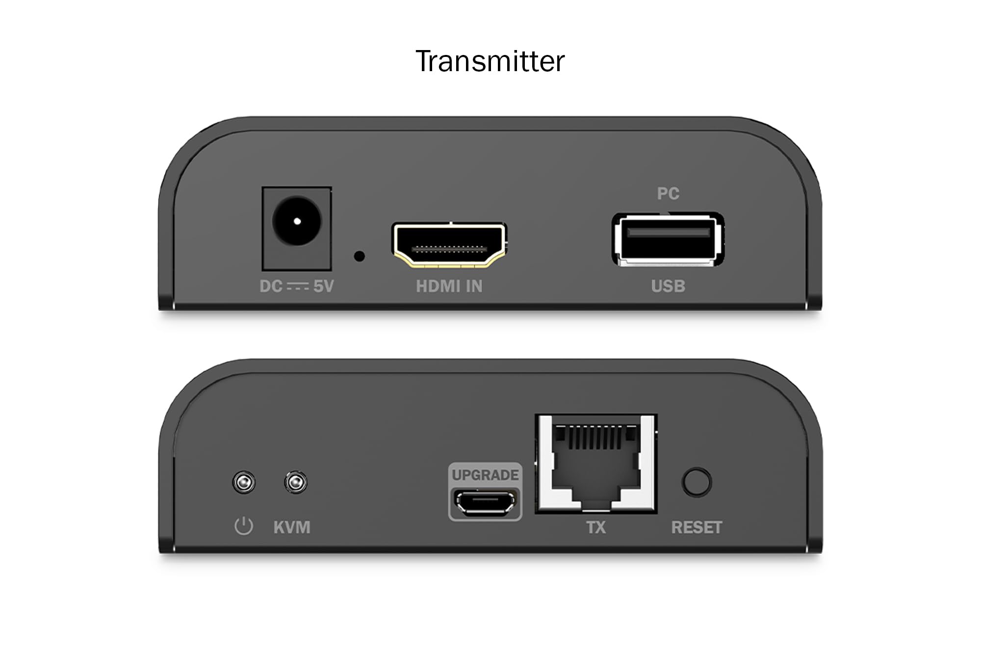DIGITUS HDMI KVM IP Extender Set – UHD 4k 60Hz – 40 m de alcance – HDMI 2.0 – transmisor y receptor – hasta 253 receptores – 2x USB para ratón y teclado – punto a punto – CAT 6 – negro