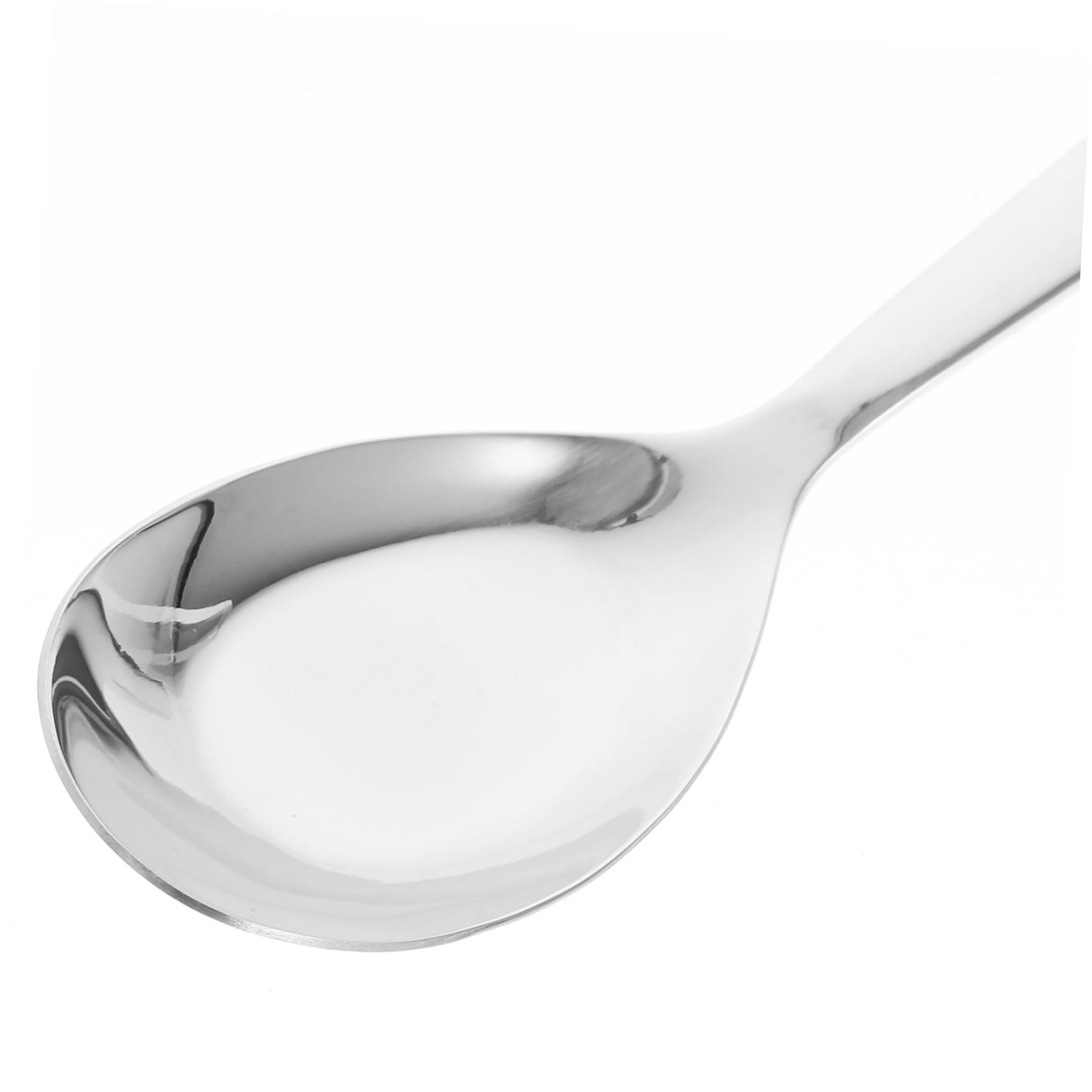 Set 4 Cucchiai Da Zuppa In Acciaio Inox 304, Testa Grande 4,6 Cm, Spessi E Resistenti, Color Argento, 18,3 Cm