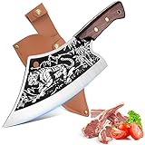 Mehrzweck Küchenmesser - Dieses strapazierfähige Küchenmesser ist perfekt zum Zerkleinern von Hühnchen, Schweinefleisch, Lammkoteletts und Steaks. Einfaches Schneiden von Fisch, Obst und Gemüse, geeignet für Haus- und Restaurantküchen. Ein fabelhaft aussehendes und funktionelles kochmesser, das Sie haben sollten.