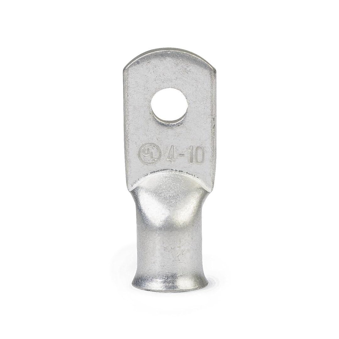 Ancor 242253 Marine Grade Electrical Heavy Duty Tinned Copper Lugs (4-Gauge, Size 10 Screw, 25-Pack)