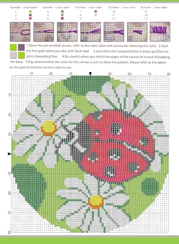 Image of LUBOT 16 inch*16 inch Summer Butterfly Latch Hook Kits for Adults Rug Pillow Cover with Printed Canvas Pattern Crochet Kit for Beginners