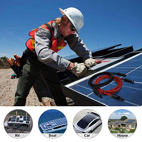 Beayfily 10Awg Solar Extension Cable Wire,Solar Panel Adaptor Cable With Male And Female Weatherproof Connector (5 Ft) #TOP5