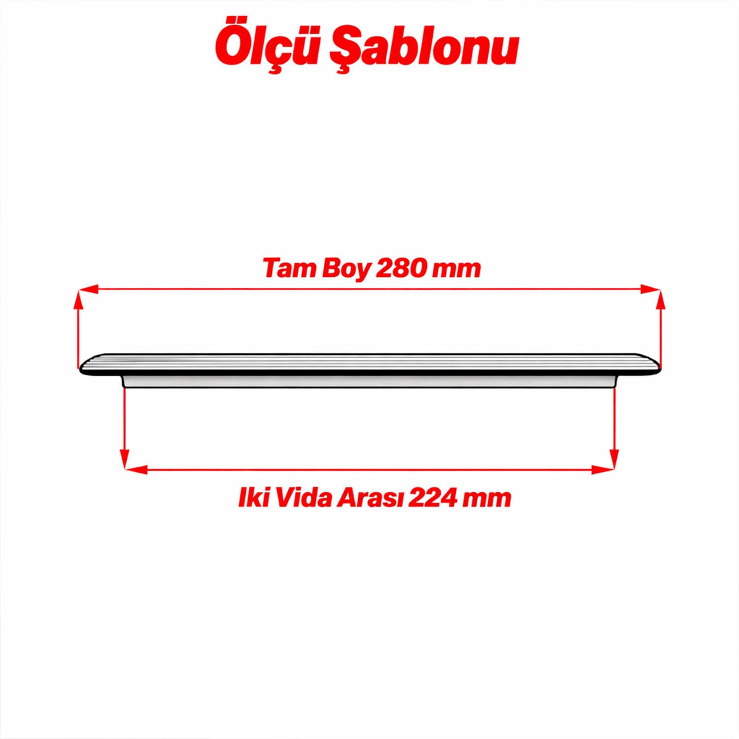 ANZER Çizgili Füme Çekmece Dolap Kulp 224 mm Metal Modern Mutfak Gardırop Banyo Dolabı Kulpu