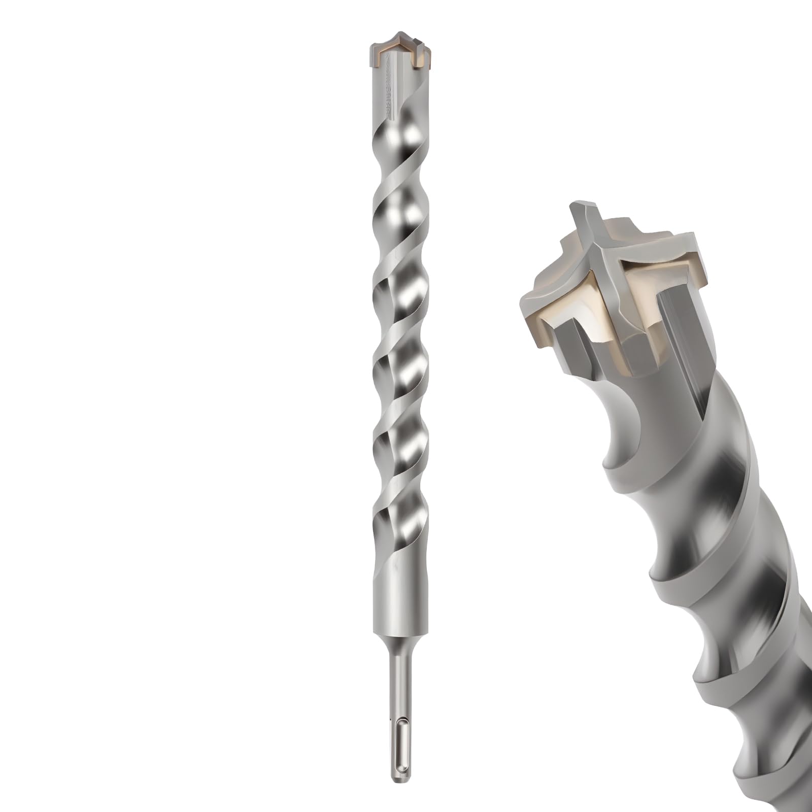 MOXPIFY 28mm Masonry Drill Bit 310mm Long, Hammer SDS Drill Bit for Reinforced Concrete, Brick Walls, SDS Plus Shank (28mm x 310mm) — image 1