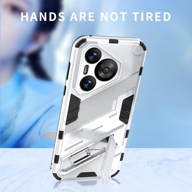 WOKEZ Skyddsfodral för Huawei Pura 70 med stativ - Svart