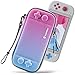tomtoc Funda Delgada para Nintendo Switch Lite, Patente Original Estuche Rígido con Espacio para 8 Tarjetas de Juegos, Funda Dura de Transporte con Proteción de Estándar Militar, Galaxia