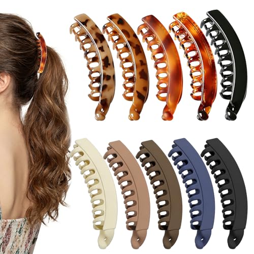 Pack 10 pinzas banana vintage para cabello miniatura 1