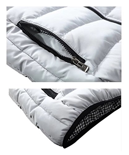 How'on Men's Outdoor Casual Classic Quilted Vest Blue S #TOP4