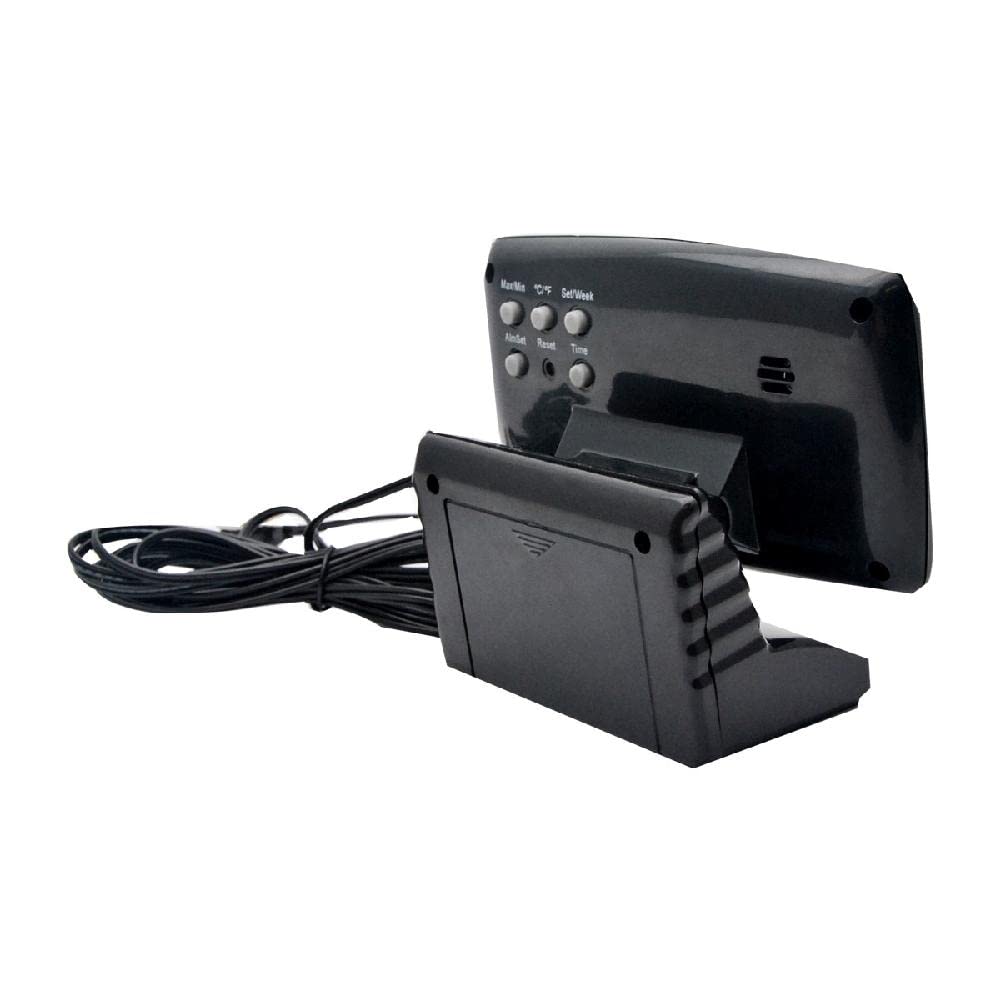 Thermomètre de mesure de température à l'intérieur et à l'extérieur de la voiture, horloge électronique, rétro-éclairage LCD bleu pour voiture avec affichage numérique et thermomètre