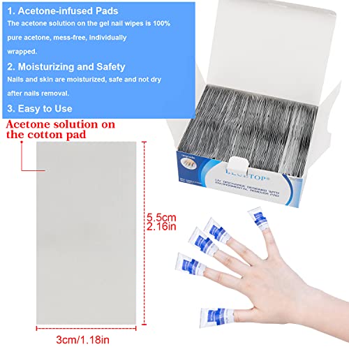 Gel Polish Remover Wipes 200Pcs Nail Cleaner Wipes, Nail Polish Remover Pads Gel Nail Soak Off Acrylic Nails, Nail Remover Wraps Acetone Nail Art Remover Nail Wraps Gel Nail Pads For Salon Home Use #TOP1