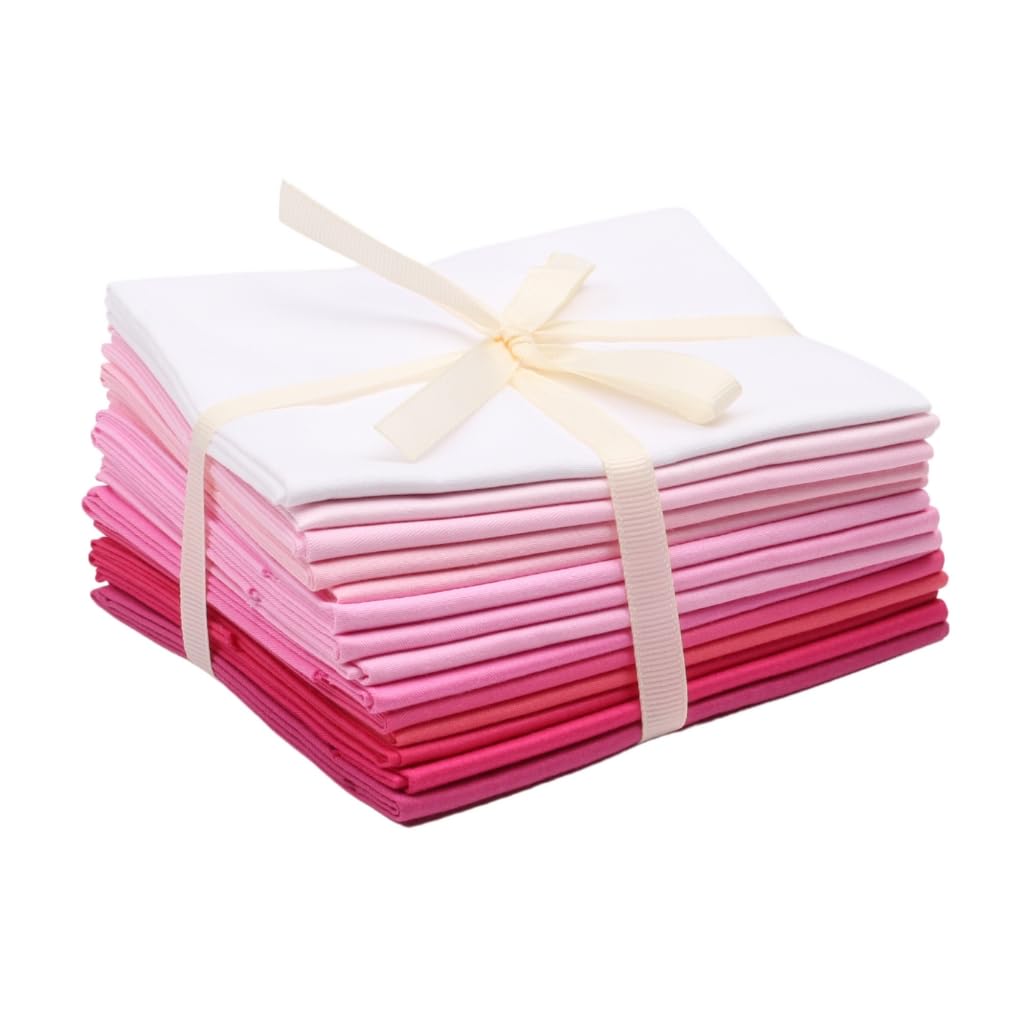 Plain 14 Piece 100% Cotton Fat Quarter Fabric Bundle, Perfect for Sewing Face Coverings, Craft Projects and Patchwork - Image 3