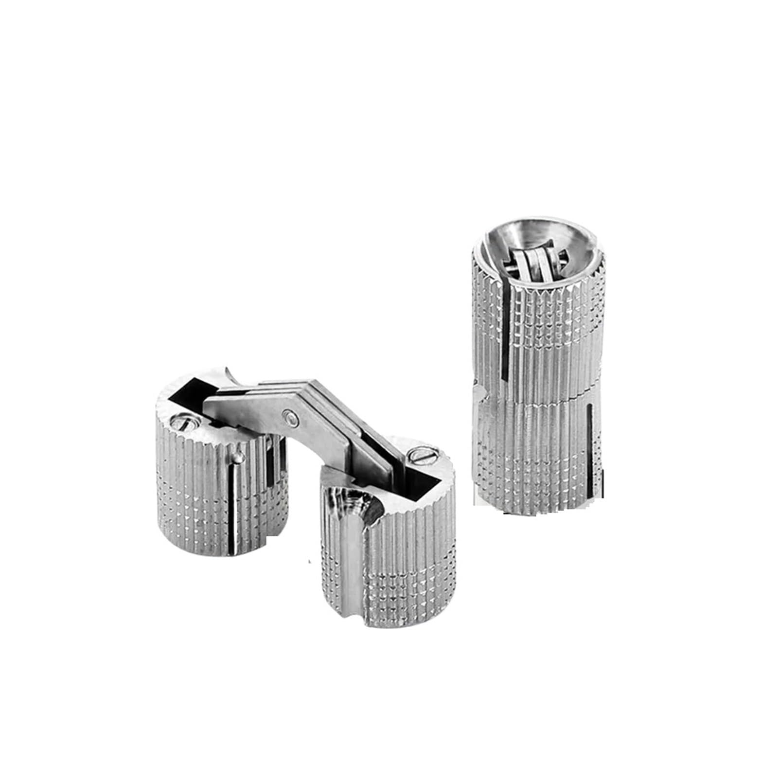 Barrel Hinge, Barrel Hinge 8-18mm Brass Multicolor Cylindrical Invisible Concealed Hidden Box(10mm Silver)