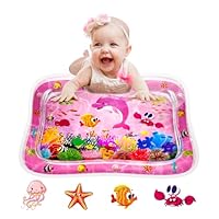ZMLM Baby Tummy Time Water Mat for Babies: Baby Toys Gifts for Newborn Infant 3 6 9 12 Month Boy Girl Inflatable Activity Playmat Sensory Mat Toddler Belly Time Pat Indoor Summer Gifts (Pink)