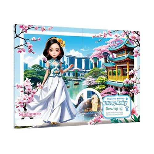 Muñecas de Papel Magnéticas - Pegatinas de Princesas Magnéticas,Juguetes Educativos Juego Simbólico Niñas Viajes Cumpleaños Regalos Favoritos