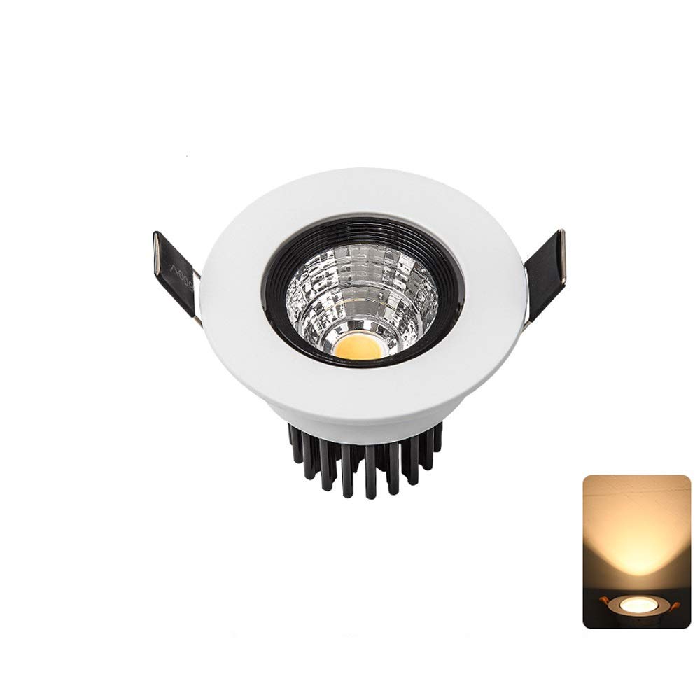 Lighfd Embedded COB Spotlight, Adjustable Led Ceiling Light, Living Room Lighting, Clothing Store Office Space Downlight, 3W/5W/7W/12W/15W/20W/30W Lighting Lamps (Color : 20W-warm light)